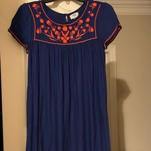 Old Navy Embroidered Navy Dress